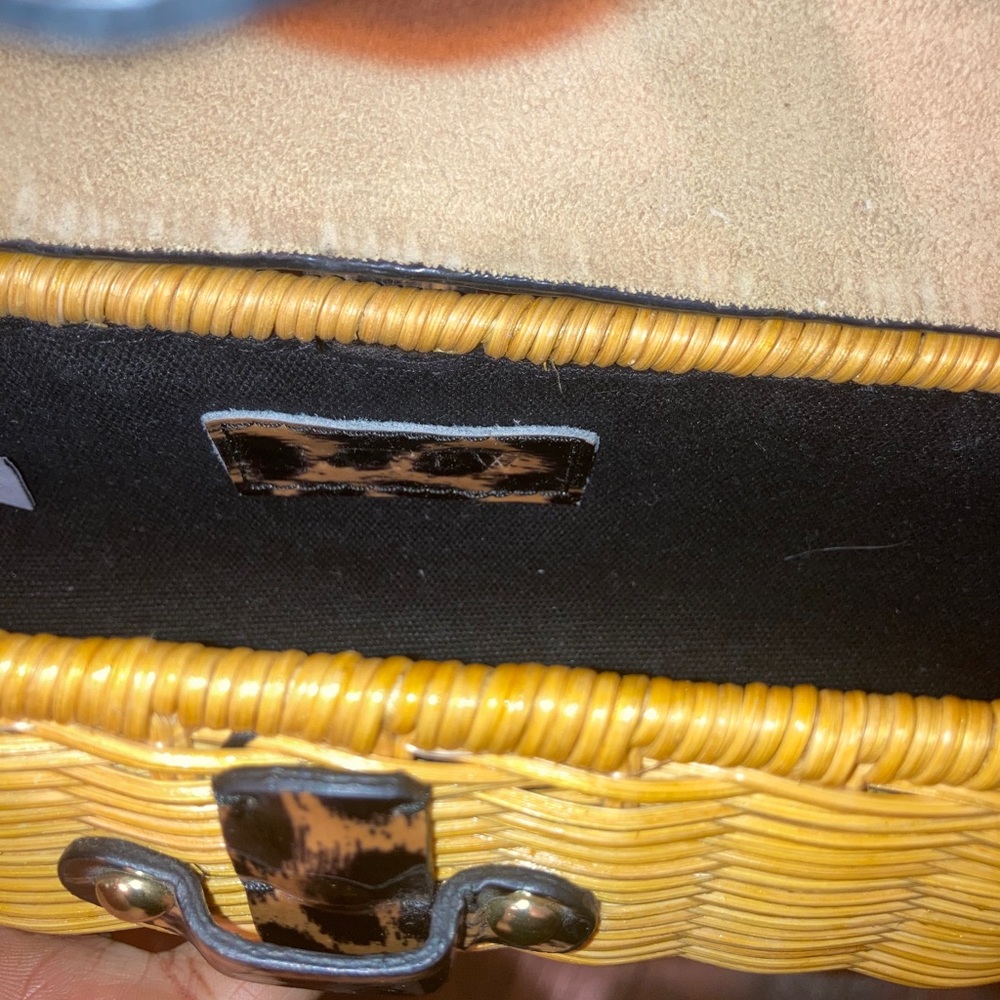 J crew leopard and rattan wicker clutch - Picture 6 of 7